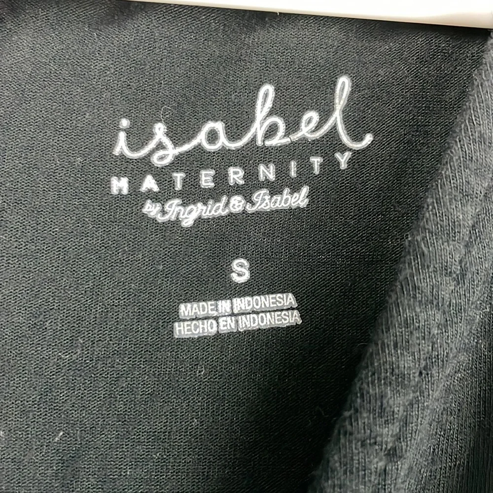 Isabel maternity black duster short sleeve black maxi dress - Picture 4 of 9